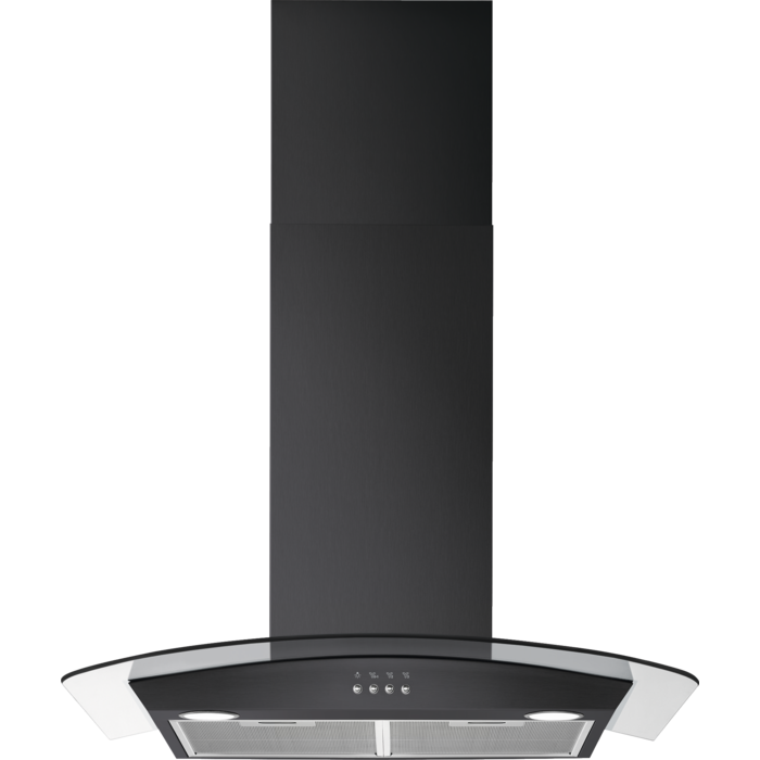 Chimney Standard Hood 80 cm Black cooker hood Zanussi