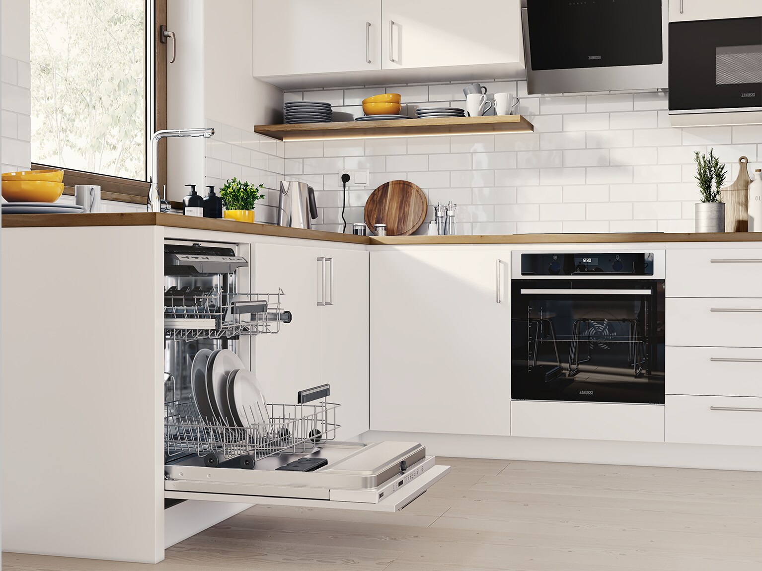 Zanussi fully integrated dishwasher discount