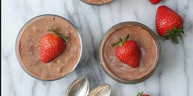 Vegan Chocolate and Strawberry Mousse